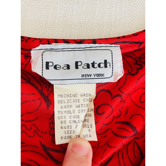 Vintage 80s Draped Peplum Dress Women Small Stretch Secretary Career Date Retro - Picture 10 of 10